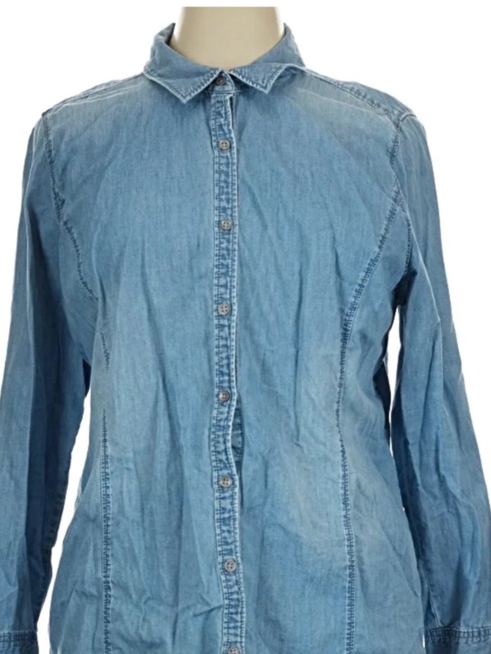 J Jill Fitted Denim Button Shirt Or Jacket 2X EUC